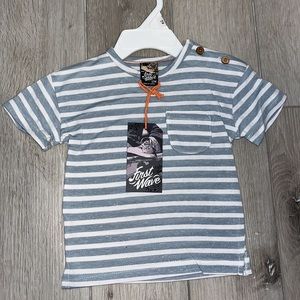 NWT! Baby Boy 12mo First Wave Striped T-Shirt